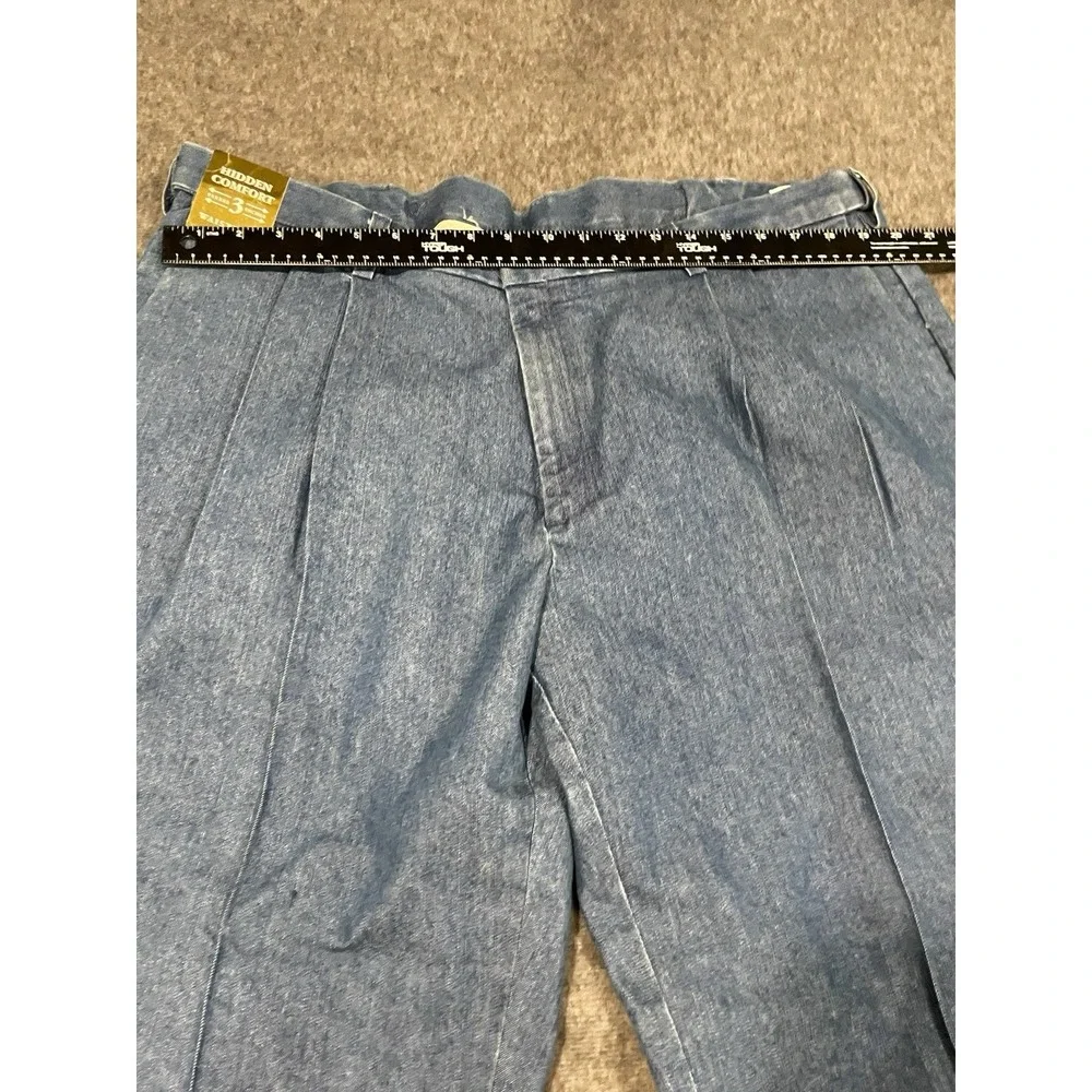 Haggar Jeans Mens 42x30 Blue Denim‎ Pleated Straight Leg Classic NEW WITH TAGS!!